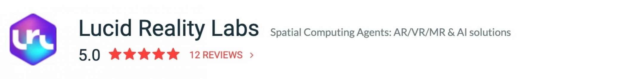 Picture of Lucid Reality Labs Spatial Computing Agent 5 star rating on Clutch B2B Ratings & Review platform